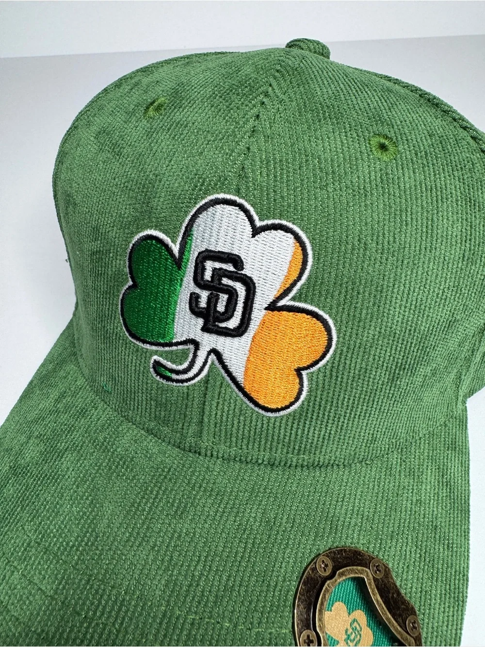 San Diego Padres Corduroy Irish Heritage Night Theme Hat Built-In Bottle Opener